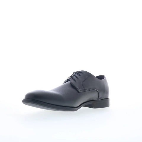 Steve Madden Saben Mens Black Leather Oxfords & Lace Ups Plain Toe Shoes