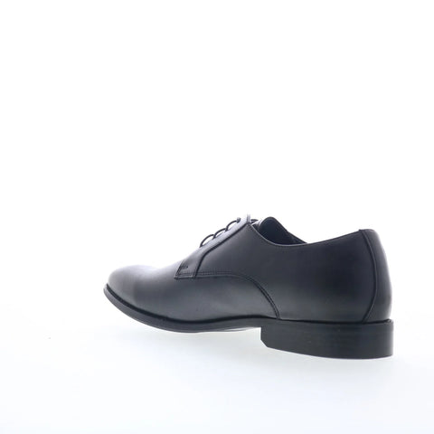 Steve Madden Saben Mens Black Leather Oxfords & Lace Ups Plain Toe Shoes