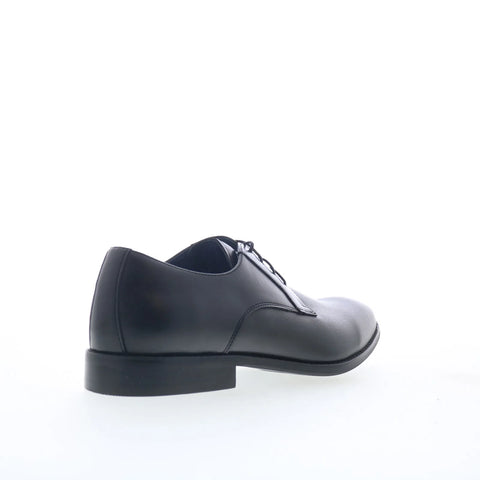 Steve Madden Saben Mens Black Leather Oxfords & Lace Ups Plain Toe Shoes