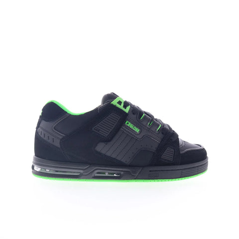Globe Sabre GBSABR Mens Black Leather Lace Up Skate Inspired Sneakers Shoes