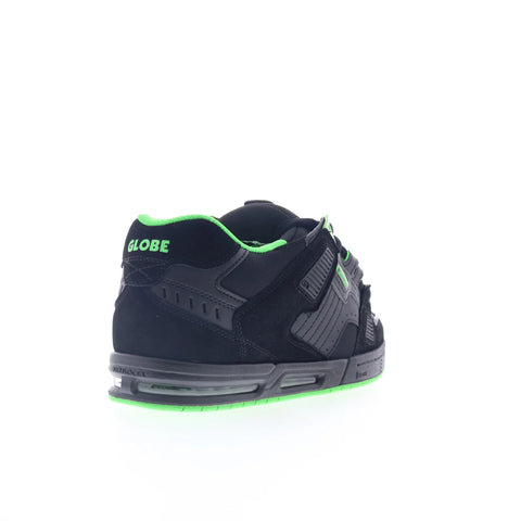 Globe Sabre GBSABR Mens Black Leather Lace Up Skate Inspired Sneakers Shoes