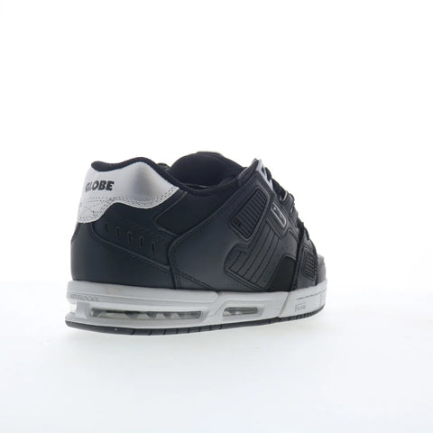 Globe Sabre GBSABR Mens Black Leather Skate Inspired Sneakers Shoes
