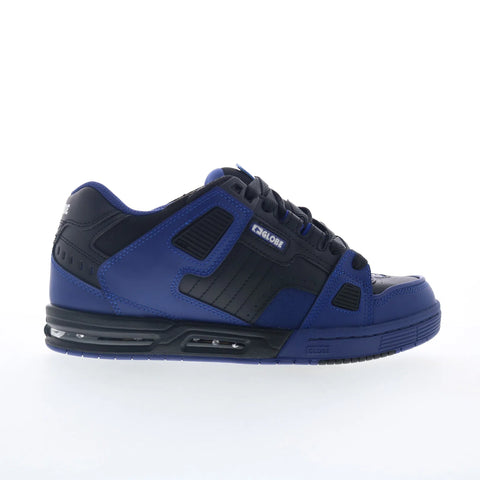Globe Sabre GBSABR Mens Blue Leather Lace Up Skate Inspired Sneakers Shoes