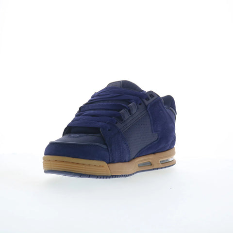 Globe Sabre GBSABR Mens Blue Leather Lace Up Skate Inspired Sneakers Shoes