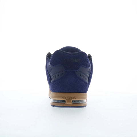 Globe Sabre GBSABR Mens Blue Leather Lace Up Skate Inspired Sneakers Shoes