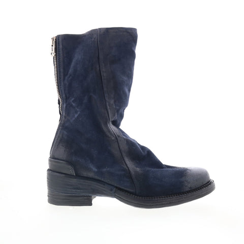 A.S. 98 Saddler Womens Blue Leather Zipper Casual Dress Boots