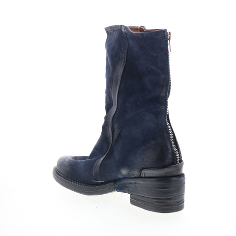 A.S. 98 Saddler Womens Blue Leather Zipper Casual Dress Boots