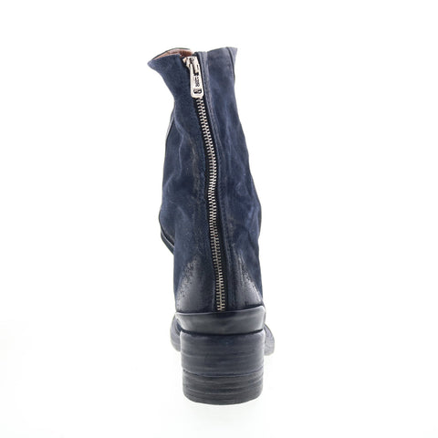 A.S. 98 Saddler Womens Blue Leather Zipper Casual Dress Boots