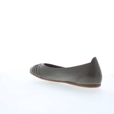 Softwalk Safi S2158-312 Womens Gray Leather Slip On Ballet Flats Shoes
