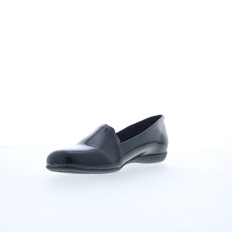 Trotters Sage T2236-005 Womens Black Patent Leather Loafer Flats Shoes