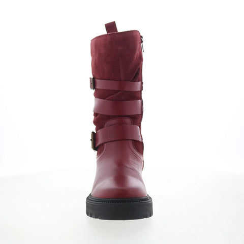Miz Mooz Saige Womens Red Suede Zipper Casual Dress Boots