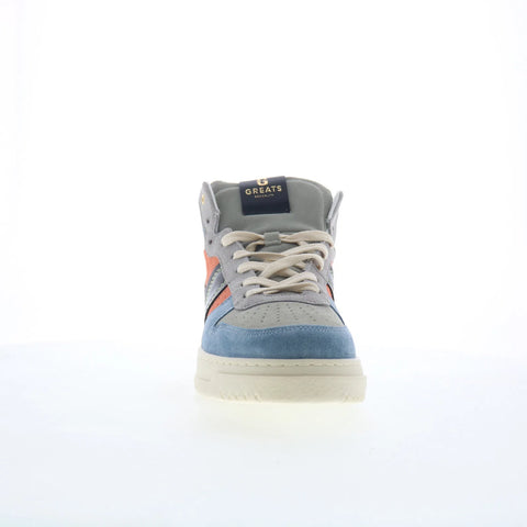 Greats Saint James Mid STJM01SG-3NG Mens Blue Suede Lifestyle Sneakers Shoes