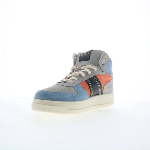 Greats Saint James Mid STJM01SG-3NG Mens Blue Suede Lifestyle Sneakers Shoes