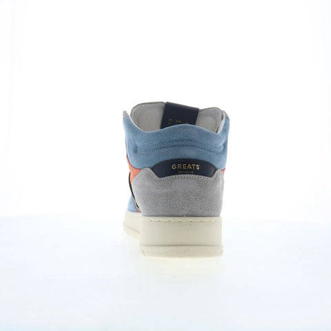 Greats Saint James Mid STJM01SG-3NG Mens Blue Suede Lifestyle Sneakers Shoes