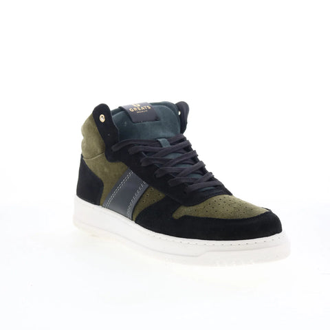 Greats Saint James Mid STJM01SG-6F0 Mens Green Suede Lifestyle Sneakers Shoes