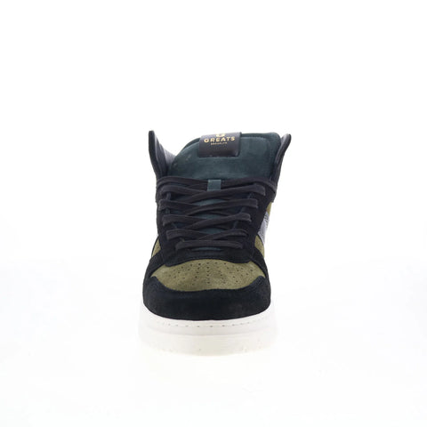Greats Saint James Mid STJM01SG-6F0 Mens Green Suede Lifestyle Sneakers Shoes