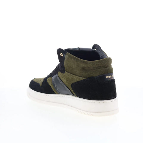 Greats Saint James Mid STJM01SG-6F0 Mens Green Suede Lifestyle Sneakers Shoes