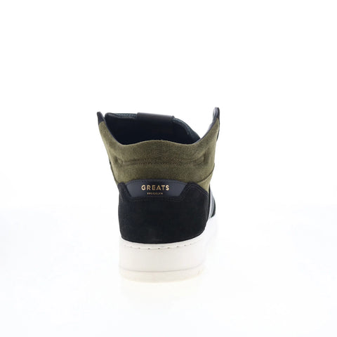Greats Saint James Mid STJM01SG-6F0 Mens Green Suede Lifestyle Sneakers Shoes