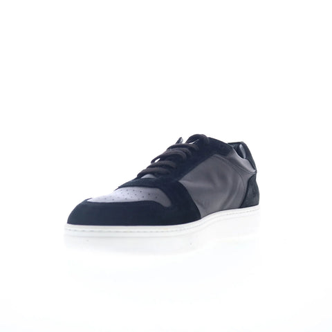 Pastori by Di Bianco Calfskin Suede Mens Black Lifestyle Sneakers Shoes