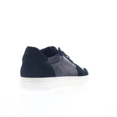 Pastori by Di Bianco Calfskin Suede Mens Black Lifestyle Sneakers Shoes