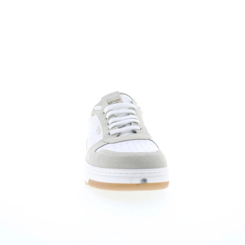 Pastori by Di Bianco Calfskin Suede Mens White Lifestyle Sneakers Shoes
