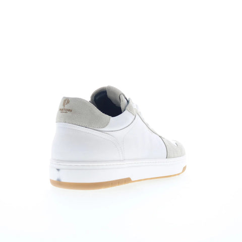 Pastori by Di Bianco Calfskin Suede Mens White Lifestyle Sneakers Shoes
