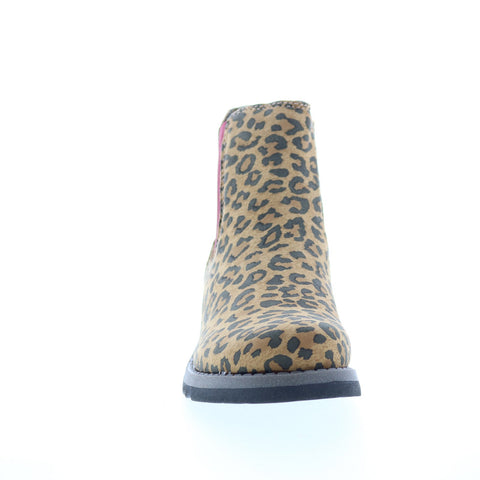 Fly London Salv SALV195FLY-041 Womens Brown Nubuck Slip On Chelsea Boots