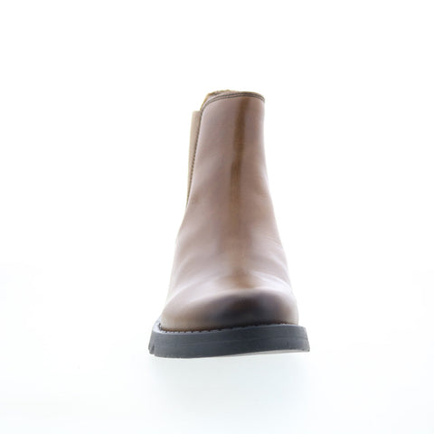 Fly London Salv SALV-087 Womens Brown Leather Slip On Chelsea Boots