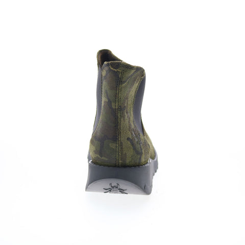 Fly London Salv SALV195FLY-065 Womens Green Suede Chelsea Boots