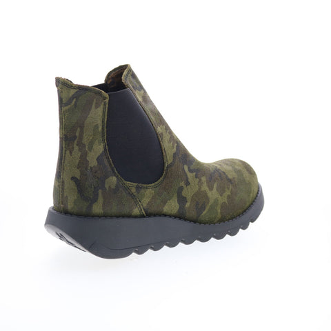 Fly London Salv SALV195FLY-065 Womens Green Suede Chelsea Boots