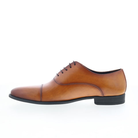 Studio Belvedere Salvador Mens Brown Leather Oxfords & Lace Ups Cap Toe Shoes