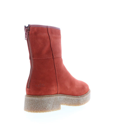 Bos. & Co. Sammy Womens Orange Suede Zipper Casual Dress Boots