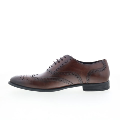 Studio Belvedere Samuel Mens Brown Leather Oxfords Wingtip & Brogue Shoes