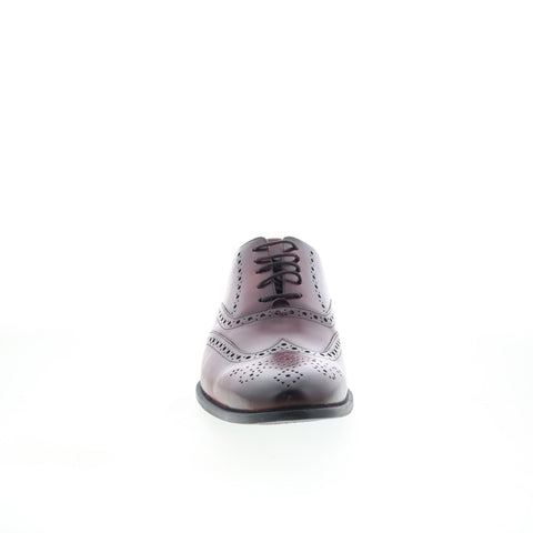 Studio Belvedere Samuel Mens Burgundy Leather Oxfords Wingtip & Brogue Shoes