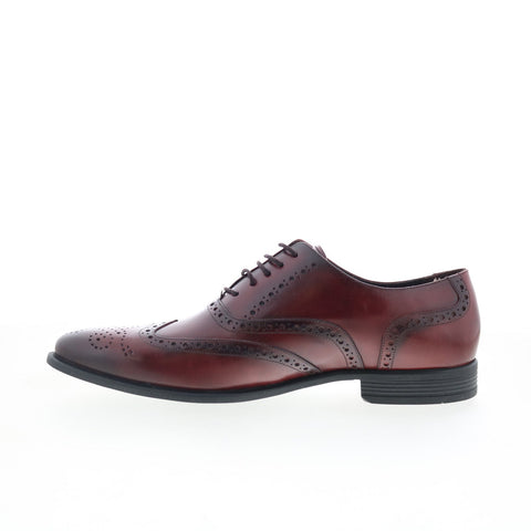 Studio Belvedere Samuel Mens Burgundy Leather Oxfords Wingtip & Brogue Shoes