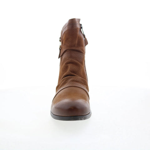 Miz Mooz Sandi Womens Brown Leather Zipper Ankle & Booties Boots