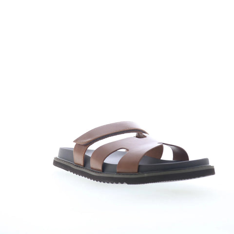Steve Madden Sandun Mens Brown Synthetic Strap Slides Sandals Shoes