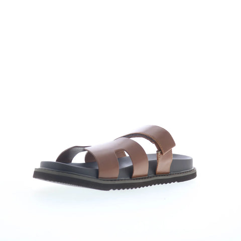 Steve Madden Sandun Mens Brown Synthetic Strap Slides Sandals Shoes