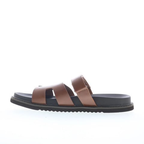 Steve Madden Sandun Mens Brown Synthetic Strap Slides Sandals Shoes