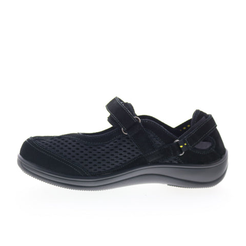 Orthofeet Sanibel SANIBEL Womens Black Extra Extra Wide 6E Mary Jane Flats Shoes