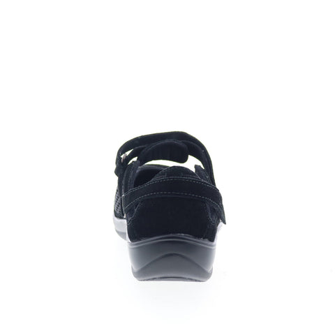 Orthofeet Sanibel SANIBEL Womens Black Extra Extra Wide 6E Mary Jane Flats Shoes