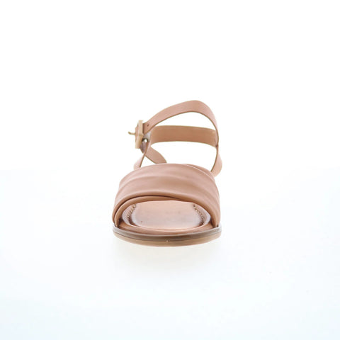 Miz Mooz Sanna Womens Brown Leather Hook & Loop Strap Sandals Shoes