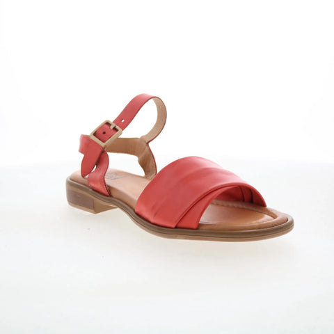 Miz Mooz Sanna Womens Orange Leather Hook & Loop Strap Sandals Shoes