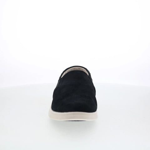Spenco Santa Barbara SP1126BLK Womens Black Canvas Loafer Slippers Shoes