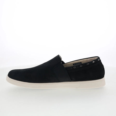 Spenco Santa Barbara SP1126BLK Womens Black Canvas Loafer Slippers Shoes