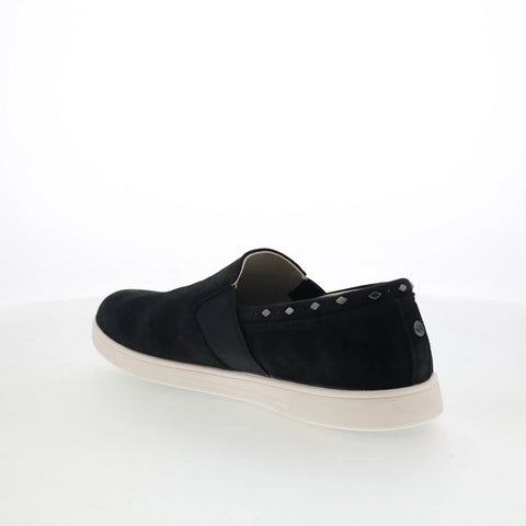 Spenco Santa Barbara SP1126BLK Womens Black Canvas Loafer Slippers Shoes