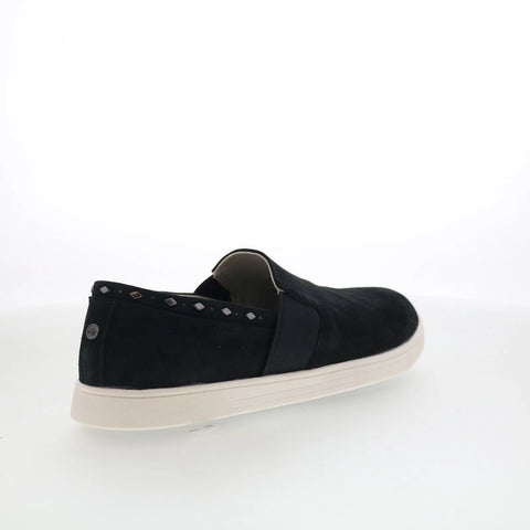 Spenco Santa Barbara SP1126BLK Womens Black Canvas Loafer Slippers Shoes