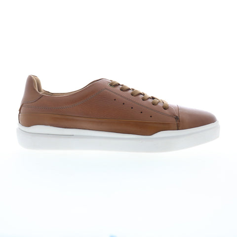 Studio Belvedere Santini Mens Brown Leather Lace Up Lifestyle Sneakers Shoes