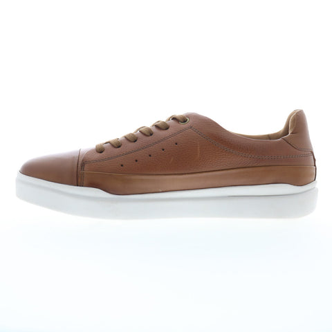 Studio Belvedere Santini Mens Brown Leather Lace Up Lifestyle Sneakers Shoes