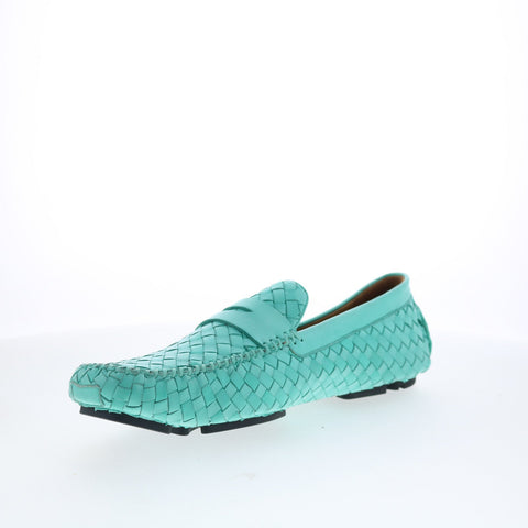 Robert Zur San Tropez True Glove Mens Blue Leather Loafers Moccasin Shoes